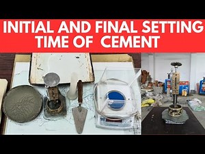 Initial and final setting time of cement | Cement test (Vicat apparatus) | Civil Engineering Lab|