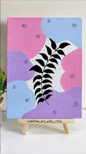 Boho Canvas Art with Pastel Acrylics | Easy Boho Painting for Beginners 🎨✨ #shorts #bohoart