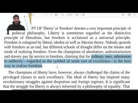 Concept of Liberty | Political theory by OP Gauba | UGC NET/BA/MA Political science | PSIR Optional