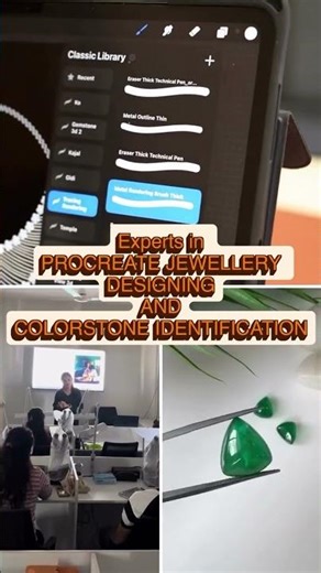 We are experts in Procreate Jewellery Designing & Colorstone Identification💎