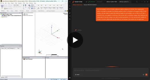 #hfss #electromagnetics #rf #filters #antennas #wilkinsonsplitter #ansys #pyaedt #ai #designforgeai | Ben Hardy PhD