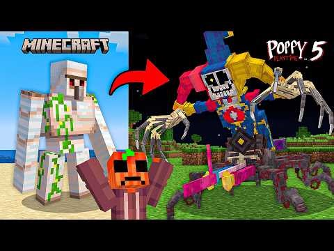 Convertí a los MOBS en POPPY PLAYTIME 5 en Minecraft!