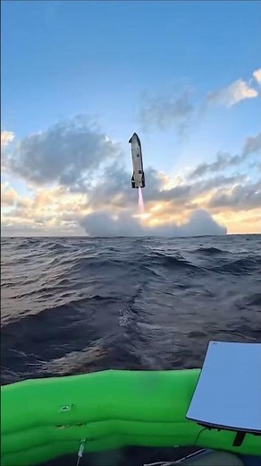 Insane Buoy Cam View of Starship Splashdown 🌊🚀#spacexstarship #spacex #youtubeshorts