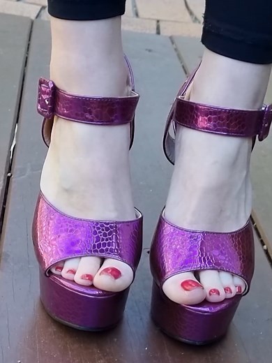 Purple Shoes Fashion Show | Katie's Stylish High Heels