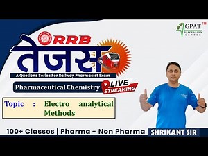 Electroanalytical methods || P'Chemistry | RRB TEJAS-RAILWAY PHARMACIST##pharmacy