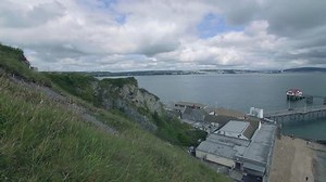 Pan Mumbles Pier Along Lighthouse Swansea 库存影片视频（100% 免版税）19059046 | Shutterstock