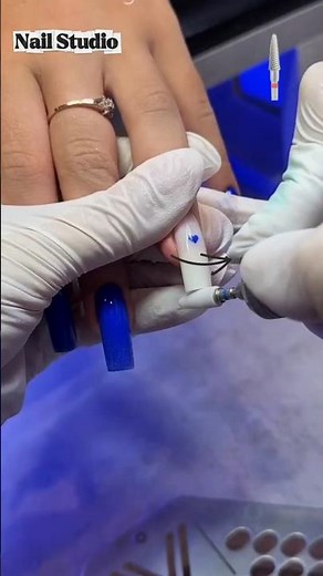 Royal Blue Nails with White Accent Classy Nail Art Design 2025 Tutorial #nailart #simplenails