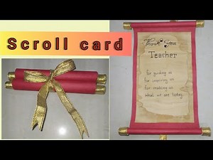 Easy to make scroll card tutorial | Teachers day special