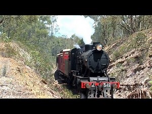 Australian Steam Locomotive Struggles Up Grade