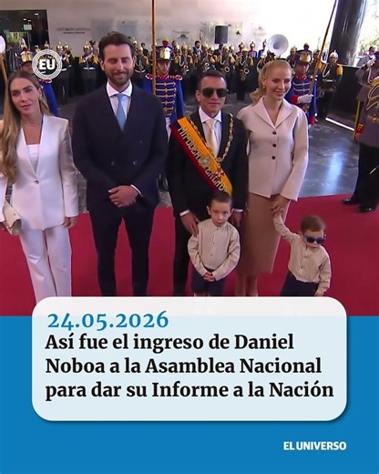 Así fue el ingreso de Daniel Noboa a la Asamblea Nacional para dar su Informe a la Nación