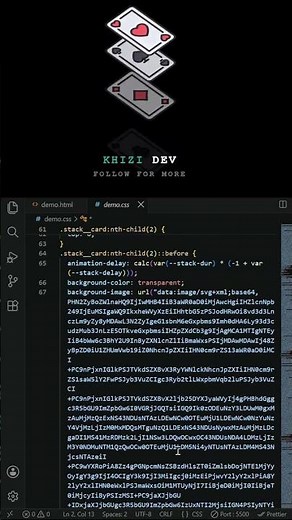 Stacked Cards Effect Animation using HTML CSS 🚀