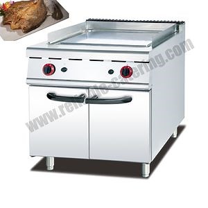 [Hot Item] Commercial Griddle Electric Gas Full Flattop with Non-Stick Surface with Oven Cabinet for Professional Restaurant Kitchen