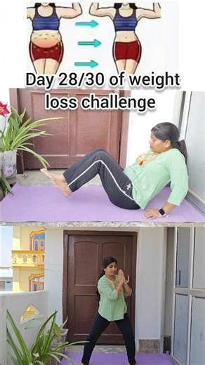 day 28/30 of weight loss challenge || 30 day yoga challenge #ytshorts #yogapractice #yogawithanita