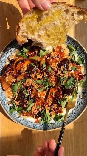 One Pot One Portion | Harissa Baked Aubergines with Tahini Yoghurt
