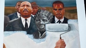 Detroit artist Jonathan Harris shares powerful message with critical race theory painting