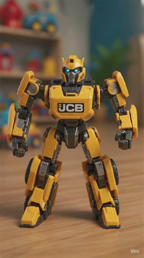 Mini JCB Toy Transformation 🔥 Cute Robot Reveal!#toys #robot