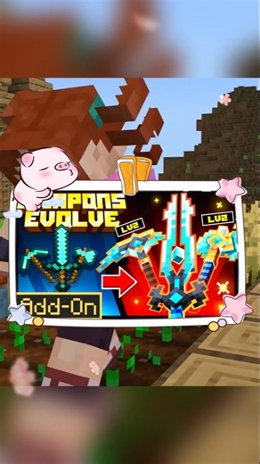 Weapons Evolve Add-On ⚔️ | Minecraft Tiến Hóa Vũ Khí #minecraft #minecraftshorts