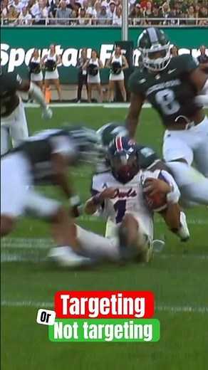 Was this targeting? #collegefootball #michiganstate #football #targeting