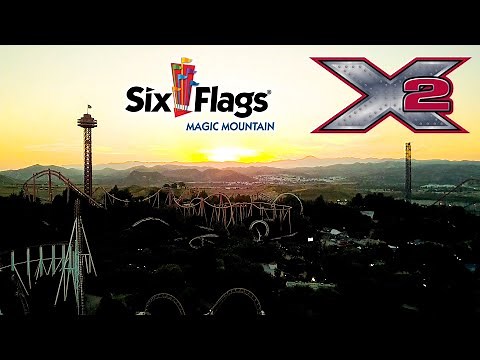 2019 X2 Roller Coaster at Sunset On Ride HD POV Six Flags Magic Mountain