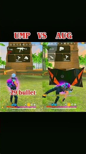 UMP VS AUG GUN ABILITY CHECK 🥵#freefire #shorts #ytshorts