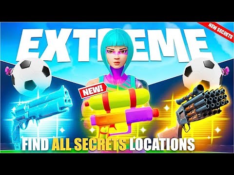 EXTREME 1V1 FREE FOR ALL ALL GUNS MAP FORTNITE CREATIVE - ALL SECRETS LOCATIONS (SECRET CODE) PART 2
