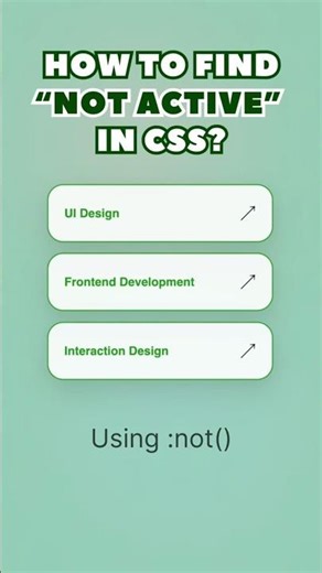 How to Find Non-Active Elements in CSS? #css #coding
