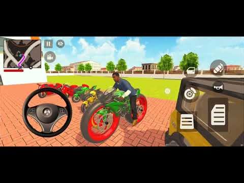 Car Bike Gameplay:Franklin GTA Me Police station ki Chat Par Parking🤑Indian Theft auto simulator😈