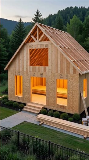 100x Speed: Building a Rustic Cabin in the Forest