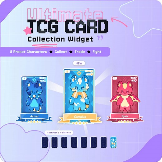Ultimate TCG Card Chat Game for Streamelements | Collect, Trade & Fight | Blind Box • Twitch • Youtube - Etsy