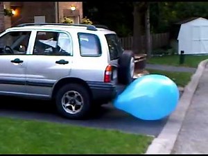 Big Balloon on Tracker Exhaust Goes BANG....