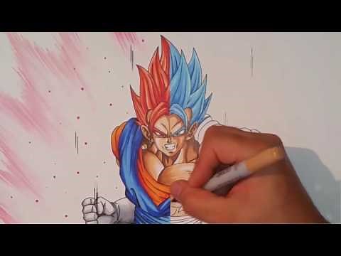 Drawing Vegito / Gogeta ► Super Saiyan God / Super Saiyan Blue