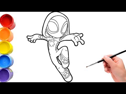 🔴🔴How To Draw Marvel's Spidey - Ghost Spider and His Amazing Friends