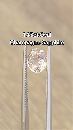 1.43ct Oval Icy Peach Butter Champagne Sapphire | Natural