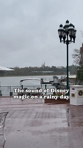☔️ I could absolutely listen to this sound on repeat and fall asleep to it. Might be worth turning into a soundscape! What sound at Disney is most relaxing you to you? ☺️ #waltdisneyworld #magickingdom #disneyvacationclub | Imagination Skyway