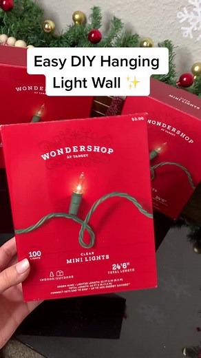 DIY Christmas Decor: Easy Hanging Light Wall Tutorial