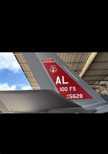 Ooohh ahhh! Our newest tail flash honoring the 100th Fighter Squadron, one of the pioneer units of the famous 332nd Fighter Group, Tuskegee Airmen, Red Tails. | 187th Fighter Wing, Alabama Air National Guard