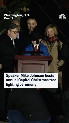 Speaker Mike Johnson hosts annual Capitol Christmas tree lighting ceremony