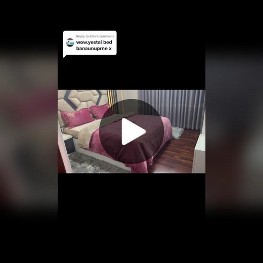Replying to @Ellie #modularfurniture🇳🇵 #modularhomedecor🇳🇵 #interiordesign #bedroom #moderninteriors #bed #wardrobe #goviral