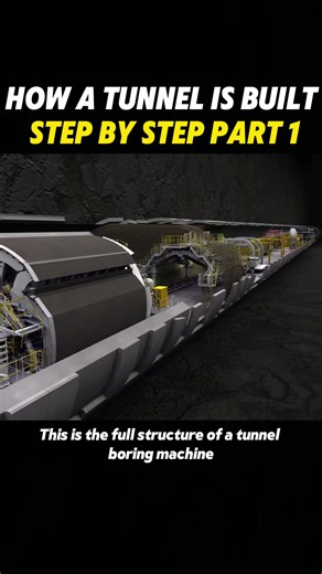 How a tunnel is built step by step part 1#america #knowledge #tunnel #engineering #infrastructure