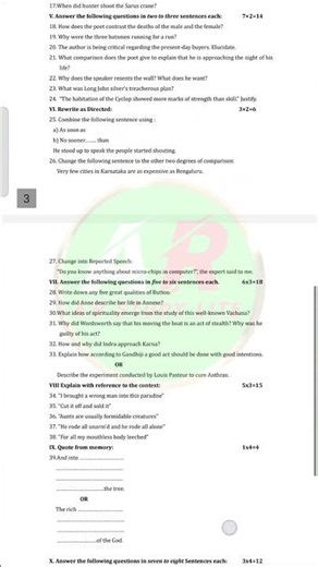 💥SSLC ENGLISH MODEL QUESTION PAPER 2 || 2025-26 #puc #viral #english