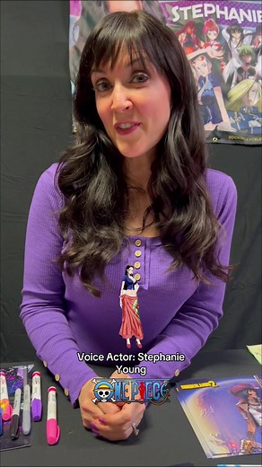 Meeting one piece english voice actor: Stephanie Young who dubs Nico Robin 🤗 location is at @Toy Temple #onepiece #dub #nicorobin #stephanieyoung #anime