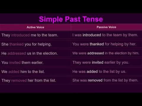 Simple Past Tense in Passive Voice with Examples in six ways