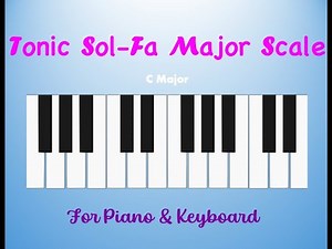 Tonic Sol-Fa Major Scale - C major | Beginners | Piano & Keyboard