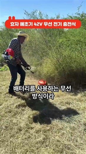 효자 예초기 42V 무선 전기 충전식