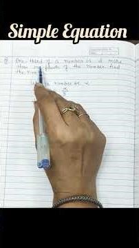 simple equation #infoeduflow #maths #shortsfeed #mathematics #ssc #cuet #claas8#ytshorts#shorts#yt