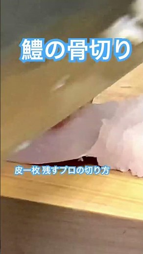 【鱧の骨切り】プロの技 皮一枚残す切り方 #鱧の骨切り #ASMR 本編見てね！丁寧に説明してます。