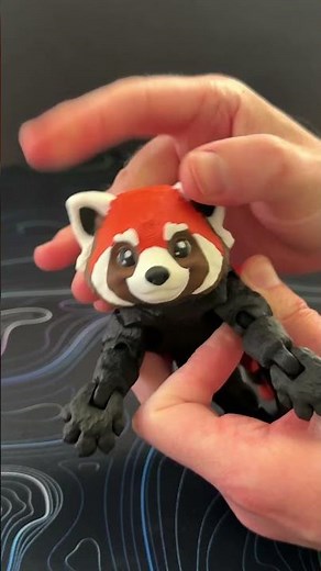 3D printed Red Panda! Articulated Figure Demo