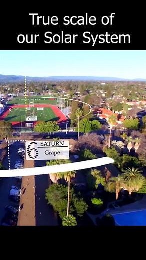 I used a drone and some stuff from my house to show just how big and spaced out the planets actually are.