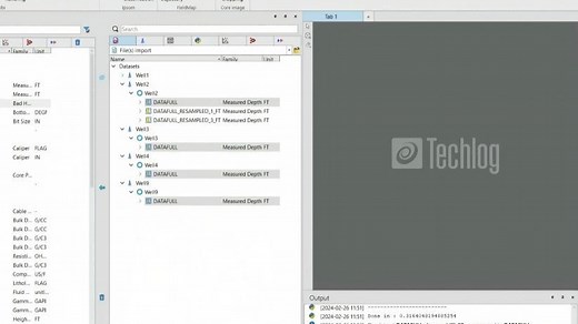 Techlog 2024培训-1(工区建立；数据加载；数据管理；TVD计算及索引建立；数据编辑)