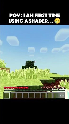 First Time Using Shaders 🥲 #shorts #minecraft #minecraftshorts